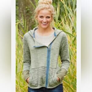MATILDA JANE Secret Fields Lowland Marsh Hooded Zip Up Jacket cardigan MEDIUM